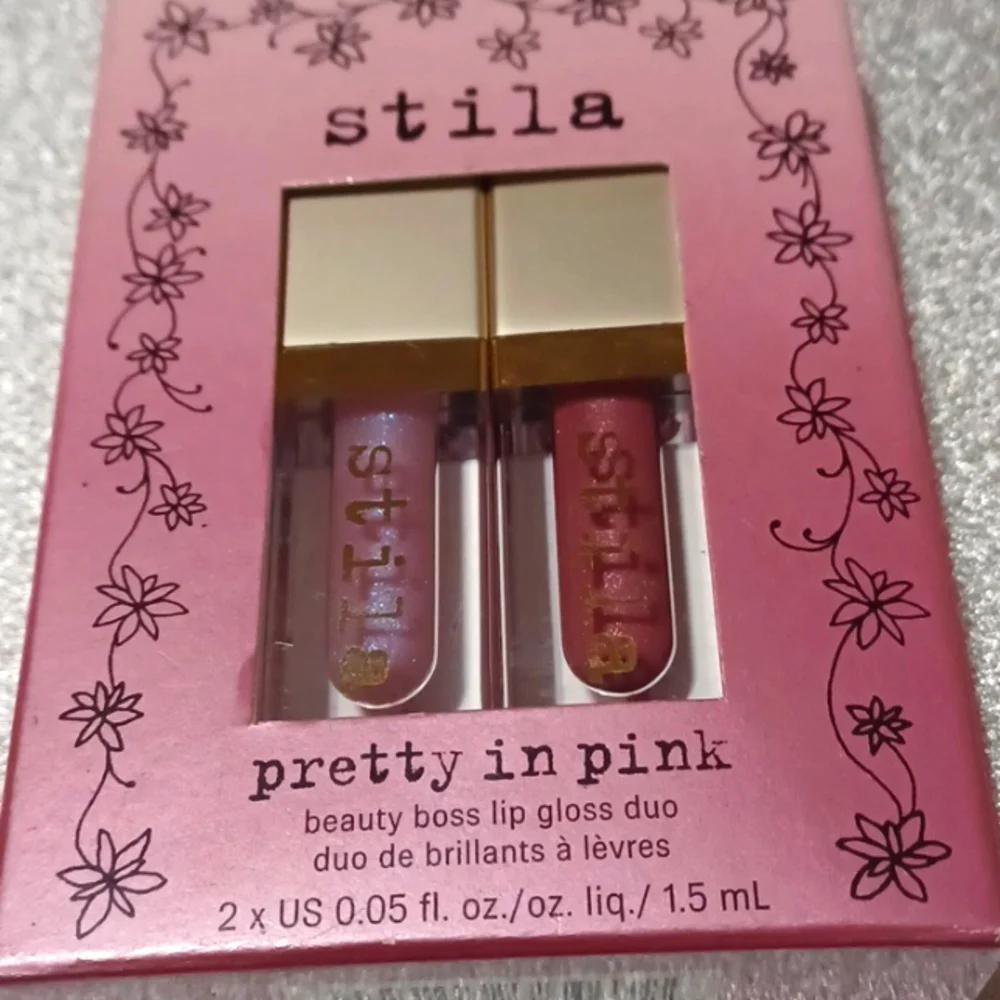 ❇️🧚‍♀️Stila RARE PRETTY IN PINK Beauty Boss Lip Gloss Duo NWT